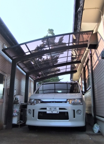 長泉町の住宅のカーポートの屋根材を取り換えました